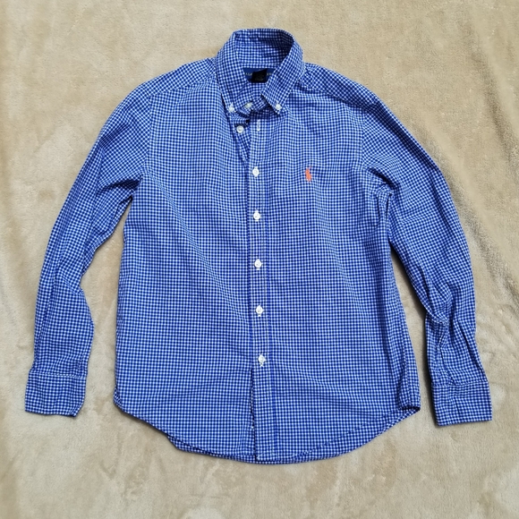 Polo Ralph Lauren Other - Polo Ralph Lauren Blue Gingham Button Down Shirt Size 10/12